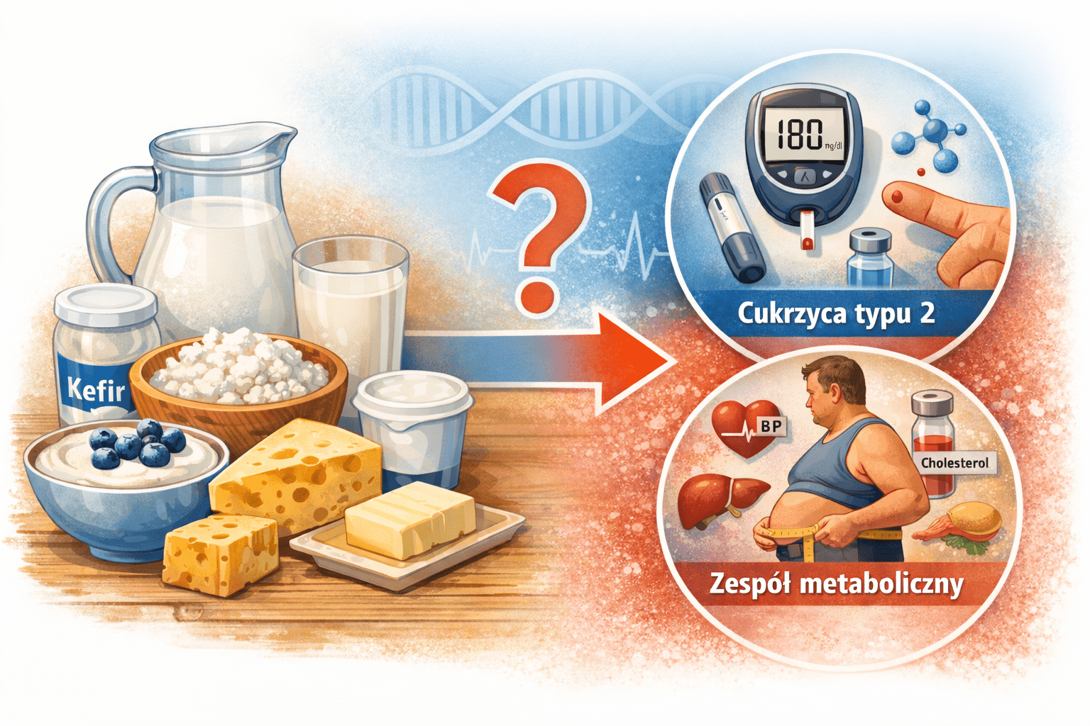 Produkty mleczne a ryzyko cukrzycy typu 2 i zespołu metabolicznego – co wiemy?